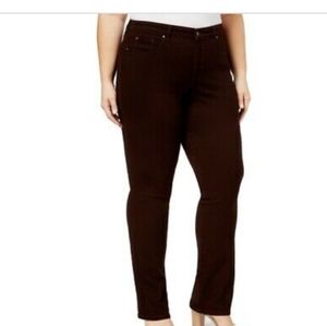 CHARTER CLUB Women's jeans Brown Straight Leg